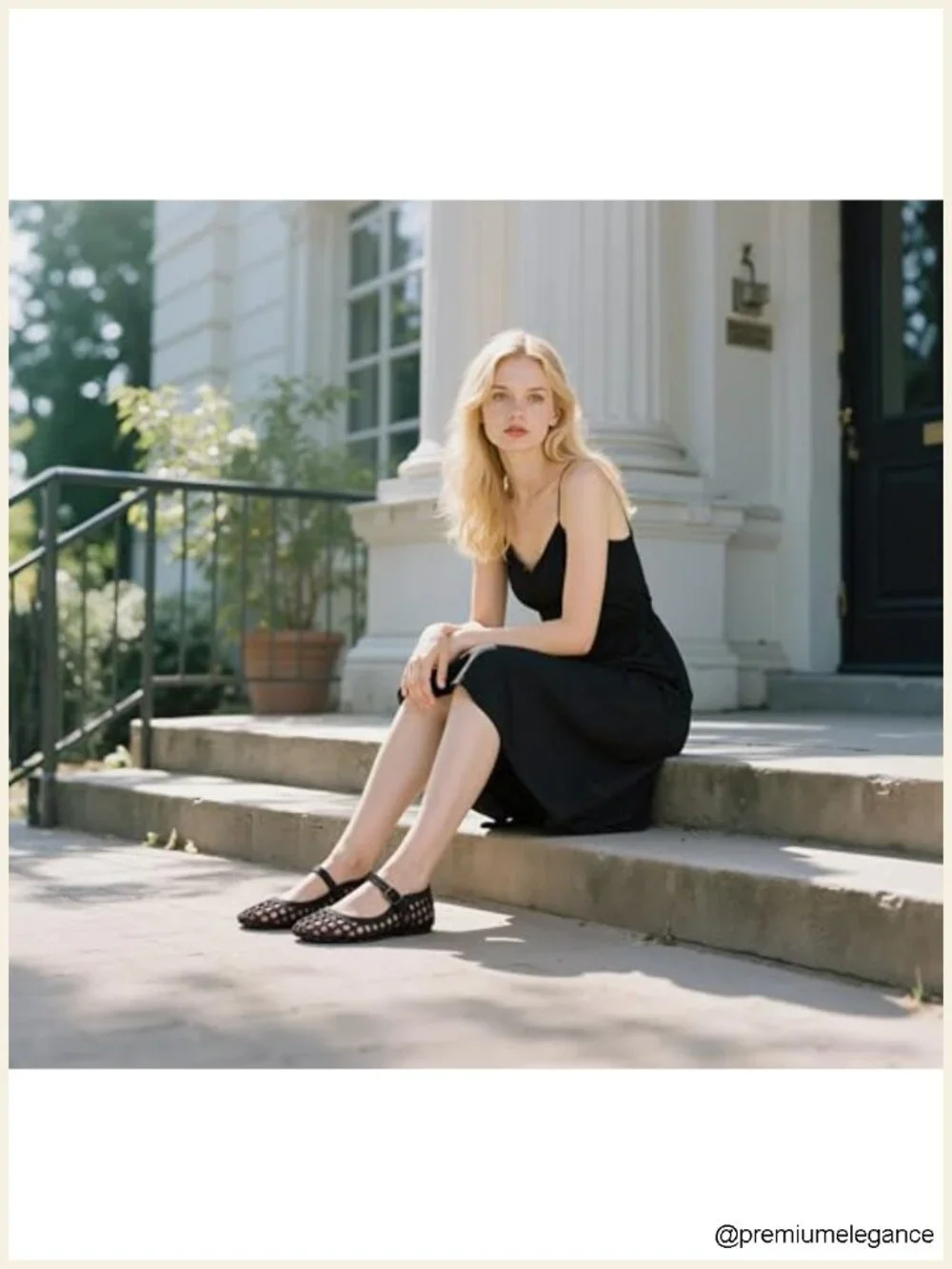 Woven Ballet Flats - Round Toe Mary Janes with Buckle Strap